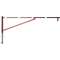 Swing barrier | for casting in concrete, hot-dip galvanized and red coated with white reflecting rings | clear width: 3000 mm | with Euro profile cylinder lock